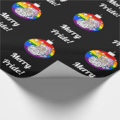 Merry Pride - Santa - Zwart Cadeaupapier (Hoek)