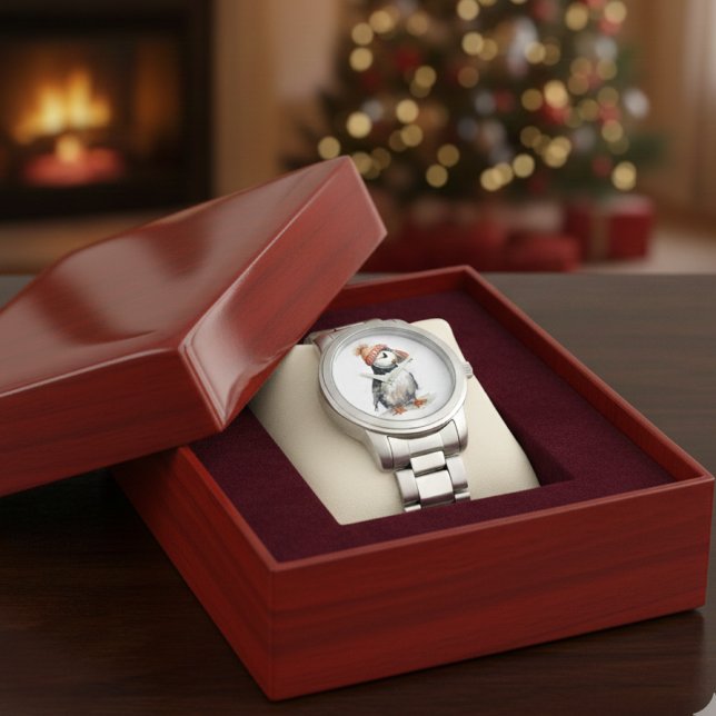 Merry Puffin Horloge (Creator heeft geüpload)