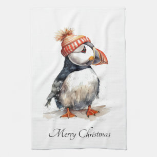 Merry Puffin, op maat Theedoek