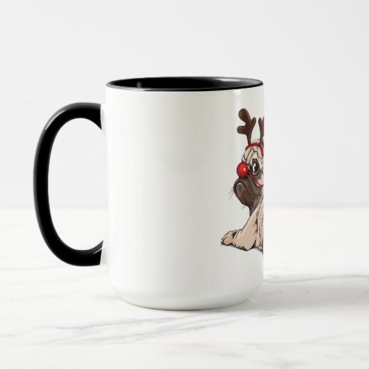 Merry Pug Party Mok (Links)