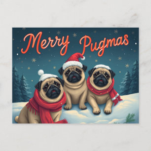 Merry Pugmas Feestdagenkaart