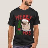Merry Pugmas Schattige Christmas Pug Classic T-shi T-shirt (Voorkant)