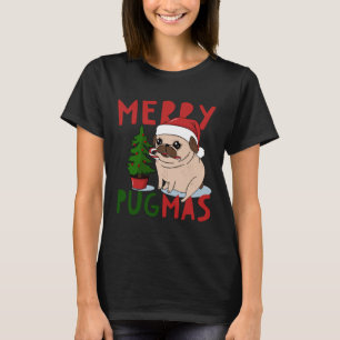 Merry Pugmas Schattige Christmas Pug Classic T-shi T-shirt