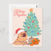 Merry Pugsmas Briefkaart (Voorkant / Achterkant)