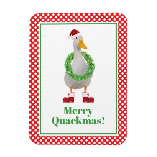 Merry Quackmas Christmas Magneet (Verticaal)