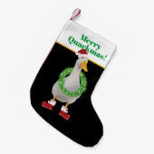 Merry Quackmas Santa Duck Kleine Kerstsok (Voorkant (Hangend))