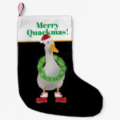 Merry Quackmas Santa Duck Kleine Kerstsok (Voorkant)
