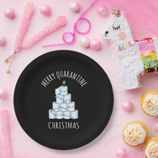 Merry Quarantine kerstboompapier Toilet Paper Papieren Bordje (Feest)