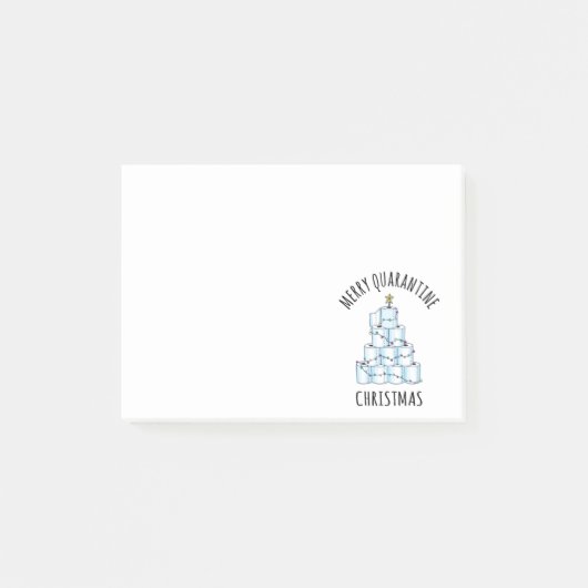 Merry Quarantine kerstboompapier Toilet Paper Post-it® Notes (Voorkant)
