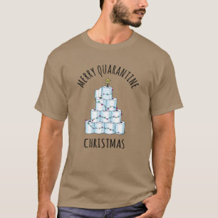 Merry Quarantine kerstboompapier Toilet Paper T-shirt