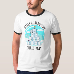 Merry Quarantine kerstboompapier Toilet Paper T-shirt