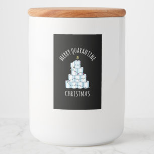 Merry Quarantine kerstboompapier Toilet Paper Voedselcontainer Etiket