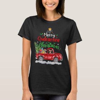 Merry Quarantine Kerstmis 2020 Chihuahua Ride Red T-shirt