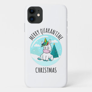 Merry Quarantine Kerstunicorn iPhone 11 Hoesje