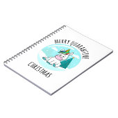 Merry Quarantine Kerstunicorn Notitieboek (Linkerzijde)