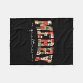 Merry Quiltmas Patchwork Quilters Knitting Sewing Fleece Deken (Voorkant (Horizontaal))