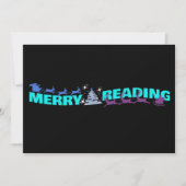 Merry Reading Wavy Teksttypografie Rendier Kaart (Voorkant)