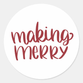 Merry Red Kerst sticker maken