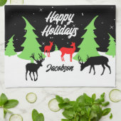 Merry Reindeer Kitchen Towels Theedoek (Gevouwen)