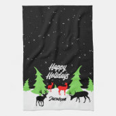 Merry Reindeer Kitchen Towels Theedoek (Verticaal)