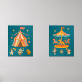 Merry Retro Circus Print Set (Recto)
