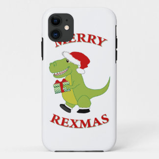 Merry Rexmas T-Res dinosaurus ontwerp iPhone 11 Hoesje