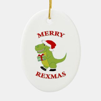 Merry Rexmas T-Rex dinosaurus ontwerp Keramisch Ornament