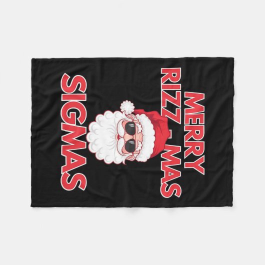 Merry Rizz Mas Sigmas Christmas Rizzmas Funny Sant Fleece Deken (Voorkant (Horizontaal))