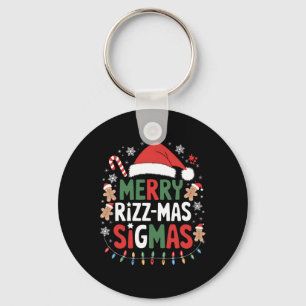 Merry Rizz Mas Sigmas Funny Gen Alpha X-mas Santa Sleutelhanger