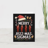 Merry Rizz Mas Sigmas Gen Alpha Trump Christmas PJ Kaart (Voorkant)