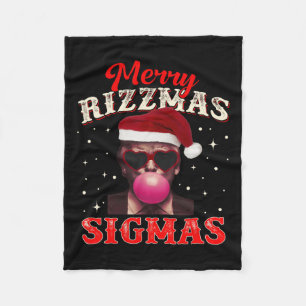 Merry Rizz Mas Sigmas Gen Alpha Trump Santa Christ Fleece Deken