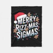 Merry Rizz Mas Sigmas Grappige Alpha Kerstman Fleece Deken (Voorkant)