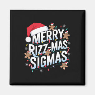 Merry Rizz Mas Sigmas Grappige Alpha Kerstman Magneet
