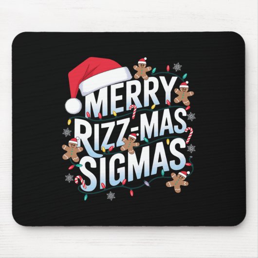 Merry Rizz Mas Sigmas Grappige Alpha Kerstman Muismat (Voorkant)