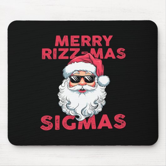 Merry Rizz Mas Sigmas Grappige Kerstman Kerstmis Muismat (Voorkant)