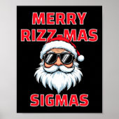 Merry Rizz Mas Sigmas Grappige Kerstman Kerstmis Poster (Voorkant)
