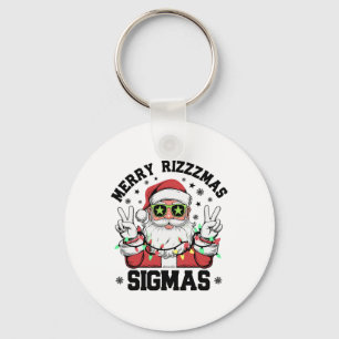 Merry Rizz Mas Sigmas Grappige Kerstman Kerstmis Sleutelhanger