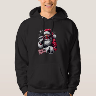 Merry Rizzmas Funny Christmas Rizz Santa Claus Hol Hoodie