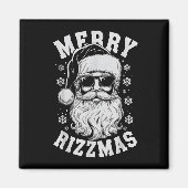 Merry Rizzmas Funny Christmas Santa Claus Happy Ch Magneet (Voorkant)