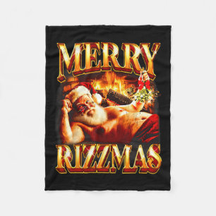 Merry Rizzmas Kinder Tiener School Funny Christmas Fleece Deken