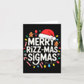 Merry Rizzmas Sigmas Funny Christmas Pajamas Rizzl Kaart (Voorkant)