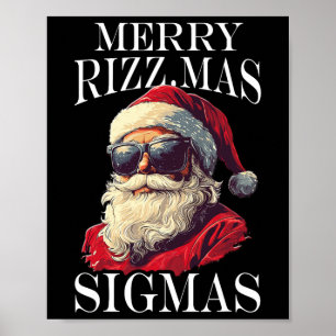 Merry Rizzmas Sigmas - Kerstmis Kerstman Poster