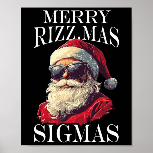 Merry Rizzmas Sigmas - Kerstmis Kerstman Poster (Voorkant)