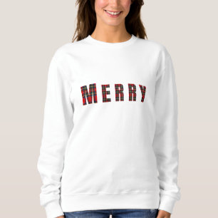 MERRY Royal Stewart Rode Kerst Plaid Trui