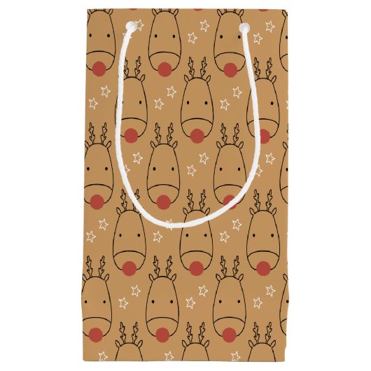 Merry Rudolph Starry Winter Delight Klein Cadeauzakje (Voorkant)