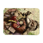 Merry Santa Claus en de kerstboom Magneet (Horizontaal)