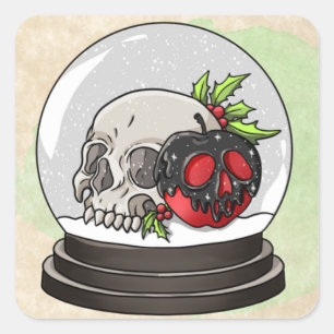 Merry Scary kerstlabels Vierkante Sticker
