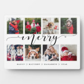 Merry Script Family Photo Keepomwille Collage Plaq Fotoplaat (voorkant)