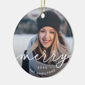 Merry Script | Foto Keramisch Ornament (Links)