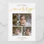 Merry Script | Fotocollage Folie Feestdagenkaart (Voorkant)